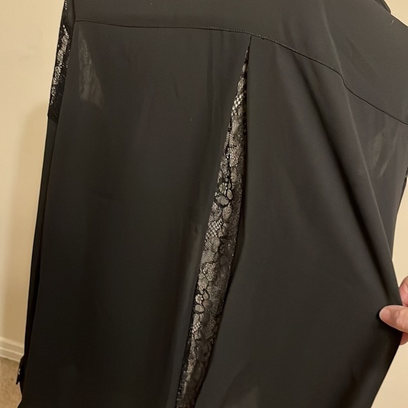 Liz Claiborne black blouse with lace. Size XXL - Picture 9 of 9
